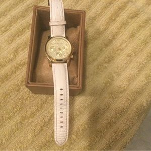Michael Kors watch leather snake band.